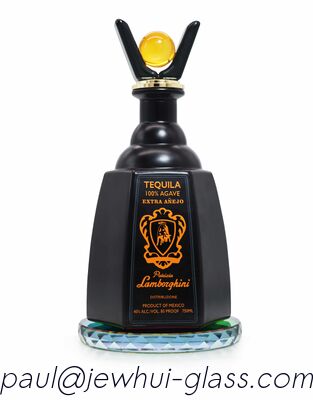 購入 エクストラ アネホ、レポサド、シルバーテキーラ ガラスボトル、スーパーフリントガラスボトル、ガラスストッパー付き オンライン製造