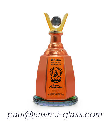購入 エクストラ アネホ、レポサド、シルバーテキーラ ガラスボトル、スーパーフリントガラスボトル、ガラスストッパー付き オンライン製造