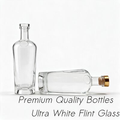買う 丸型ガラススピリットボトル 丸型ラム酒、焼酎、ウイスキー用ガラスリカーボトル 700ml、750ml オンライン製造