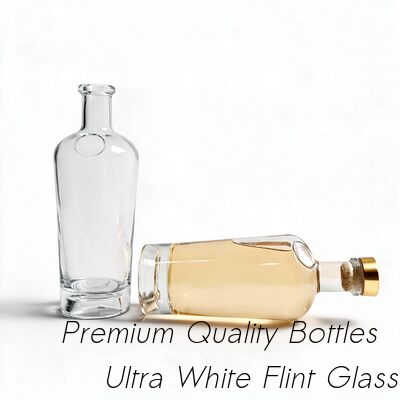 買う 丸型ガラススピリットボトル 丸型ラム酒、焼酎、ウイスキー用ガラスリカーボトル 700ml、750ml オンライン製造