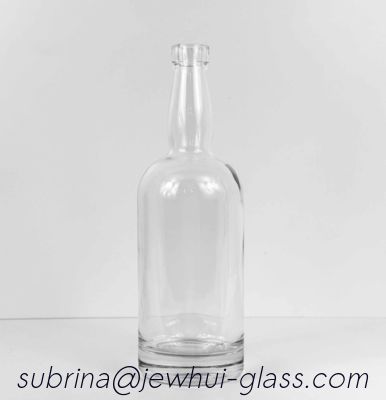 よい価格 750 ML 透明 750ML ガラス ラウンド ロングネック テネシー リキュールボトル 18.5 MM バー トップ ネック仕上げ オンライン