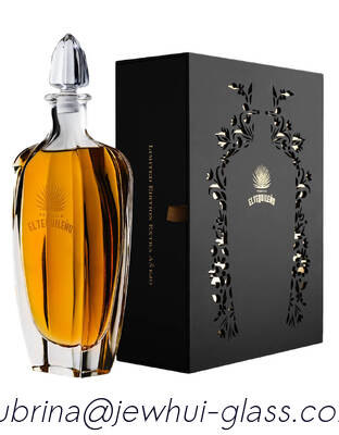 よい価格 エクストラ アネホ、レポサド、シルバーテキーラ ガラスボトル、スーパーフリントガラスボトル、ガラスストッパー付き オンライン