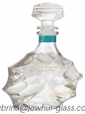 よい価格 エクストラ アネホ、レポサド、シルバーテキーラ ガラスボトル、スーパーフリントガラスボトル、ガラスストッパー付き オンライン