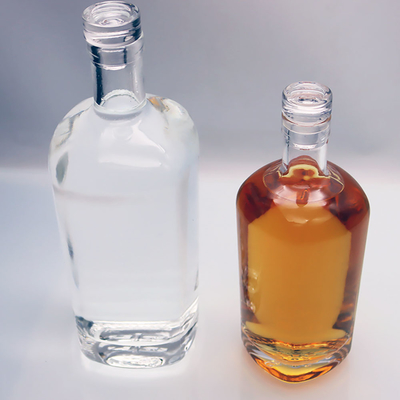 よい価格 重い基盤の燧石の明確なガラス アルコール飲料のびん375ml 1000mlの余分白 オンライン